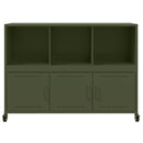 vidaXL olívazöld acél tálalószekrény 100,5 x 39 x 72 cm