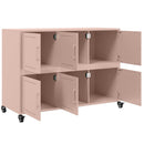 vidaXL rózsaszín acél tálalószekrény 100,5 x 39 x 72 cm