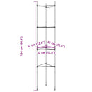 vidaXL 2 db acél és polipropilén paradicsomketrec 154 cm