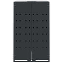 vidaXL antracit acél kerekes tároló 1 szemeteskukához 69 x 79 x 117 cm