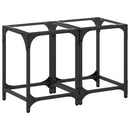 vidaXL 2 db acél dohányzóasztal átlátszó üveglappal 30 x 30 x 40 cm