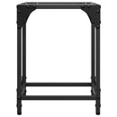 vidaXL 2 db acél dohányzóasztal átlátszó üveglappal 30 x 30 x 40 cm