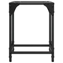 vidaXL 2 db acél dohányzóasztal átlátszó üveglappal 30 x 30 x 40 cm