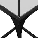 vidaXL 2 db acél dohányzóasztal átlátszó üveglappal 30 x 30 x 40 cm