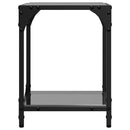 vidaXL 2 db acél dohányzóasztal fekete üveglappal 30 x 30 x 40 cm