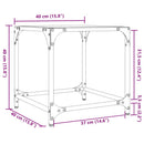 vidaXL 2 db acél dohányzóasztal átlátszó üveglappal 40 x 40 x 40 cm