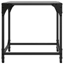 vidaXL 2 db acél dohányzóasztal fekete üveglappal 40 x 40 x 40 cm