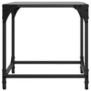 vidaXL 2 db acél dohányzóasztal fekete üveglappal 40 x 40 x 40 cm