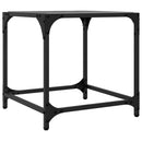 vidaXL 2 db acél dohányzóasztal fekete üveglappal 40 x 40 x 40 cm