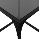 vidaXL 2 db acél dohányzóasztal fekete üveglappal 40 x 40 x 40 cm