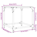 vidaXL 2 db acél dohányzóasztal fekete üveglappal 40 x 40 x 40 cm