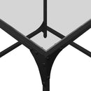 vidaXL acél dohányzóasztal átlátszó üveglappal 50 x 50 x 40 cm