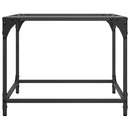 vidaXL 2 db acél dohányzóasztal átlátszó üveglappal 50 x 50 x 40 cm