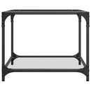 vidaXL acél dohányzóasztal átlátszó üveglappal 50 x 50 x 40 cm