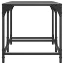 vidaXL acél dohányzóasztal fekete üveglappal 78,5 x 40 x 40 cm