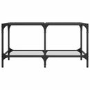 vidaXL acél dohányzóasztal átlátszó üveglappal 78,5 x 40 x 40 cm