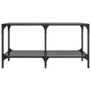 vidaXL acél dohányzóasztal fekete üveglappal 78,5 x 40 x 40 cm