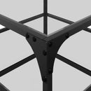 vidaXL acél dohányzóasztal átlátszó üveglappal 50 x 50 x 45 cm