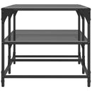 vidaXL acél dohányzóasztal fekete üveglappal 98,5 x 50 x 45 cm