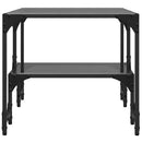 vidaXL acél dohányzóasztal fekete üveglappal 98,5 x 50 x 45 cm