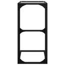 vidaXL acél kisasztal átlátszó üveglappal 40 x 30 x 61,5 cm