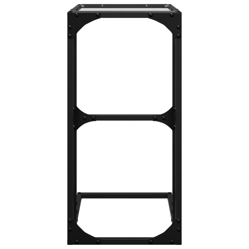 vidaXL acél kisasztal átlátszó üveglappal 40 x 30 x 61,5 cm