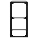 vidaXL acél kisasztal fekete üveglappal 40 x 30 x 61,5 cm