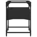 vidaXL 2 db fekete szerelt fa éjjeliszekrény 40 x 40 x 55 cm