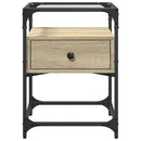 vidaXL 2 db sonoma tölgy színű szerelt fa éjjeliszekrény 40x40x55 cm