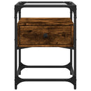 vidaXL 2 db füstös tölgy színű szerelt fa éjjeliszekrény 40x40x55 cm