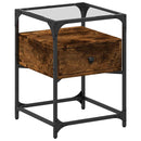 vidaXL 2 db füstös tölgy színű szerelt fa éjjeliszekrény 40x40x55 cm