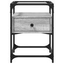 vidaXL 2 db szürke sonoma színű szerelt fa éjjeliszekrény 40x40x55 cm