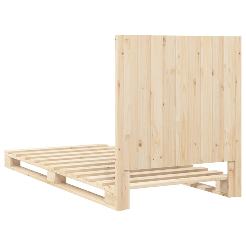 vidaXL tömör fenyőfa ágykeret fejtámlával 90 x 200 cm