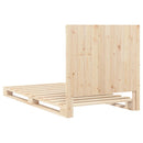 vidaXL tömör fenyőfa ágykeret fejtámlával 100 x 200 cm