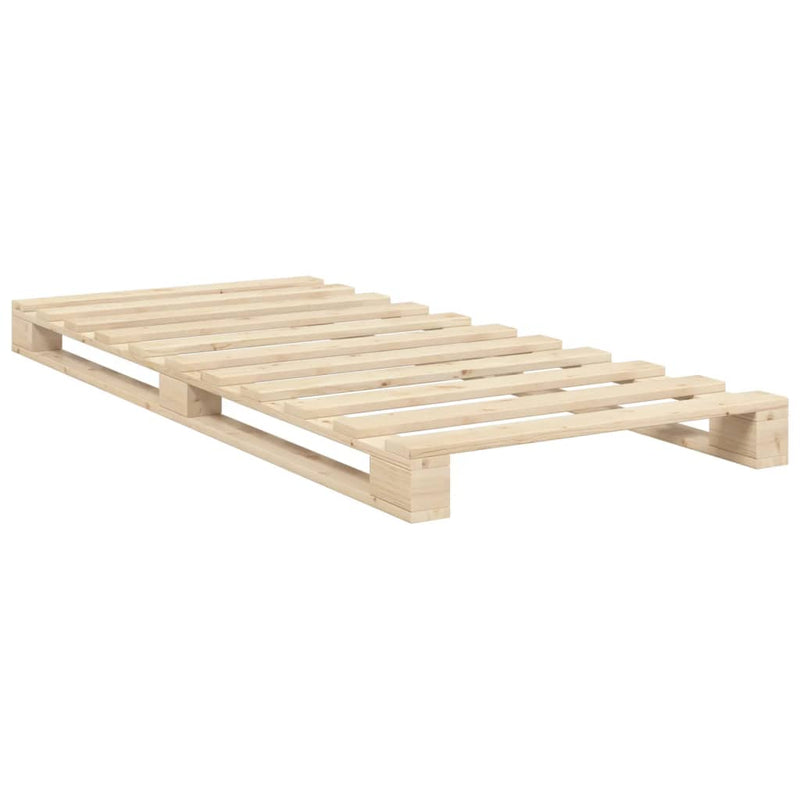 vidaXL tömör fenyőfa ágykeret fejtámlával 90 x 200 cm