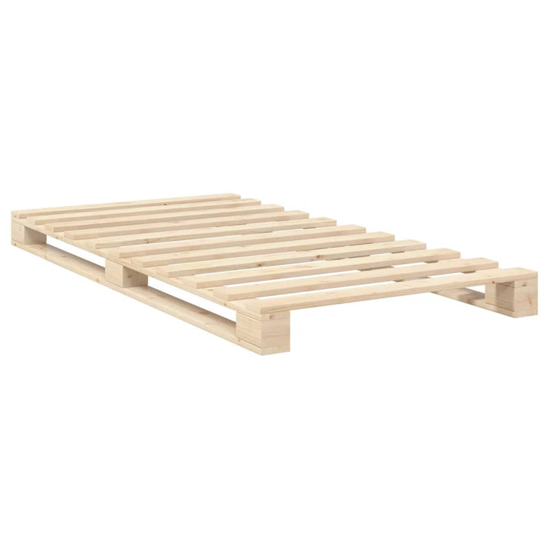 vidaXL tömör fenyőfa ágykeret fejtámlával 100 x 200 cm