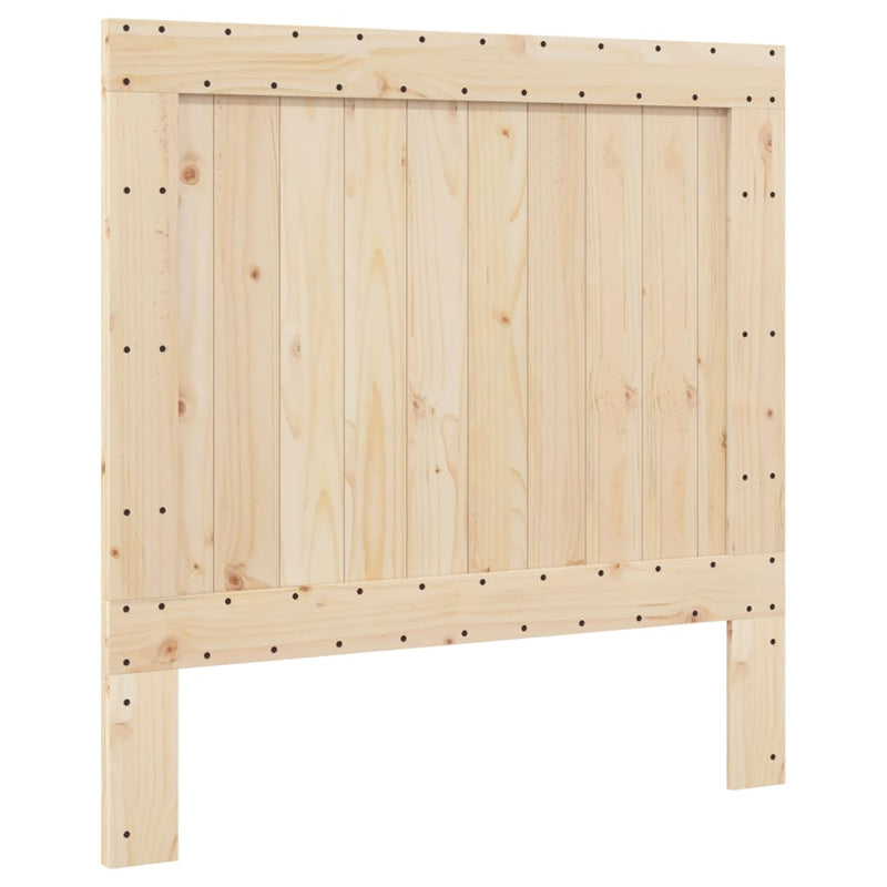 vidaXL szürke tömör fenyőfa ágykeret fejtámlával 100 x 200 cm