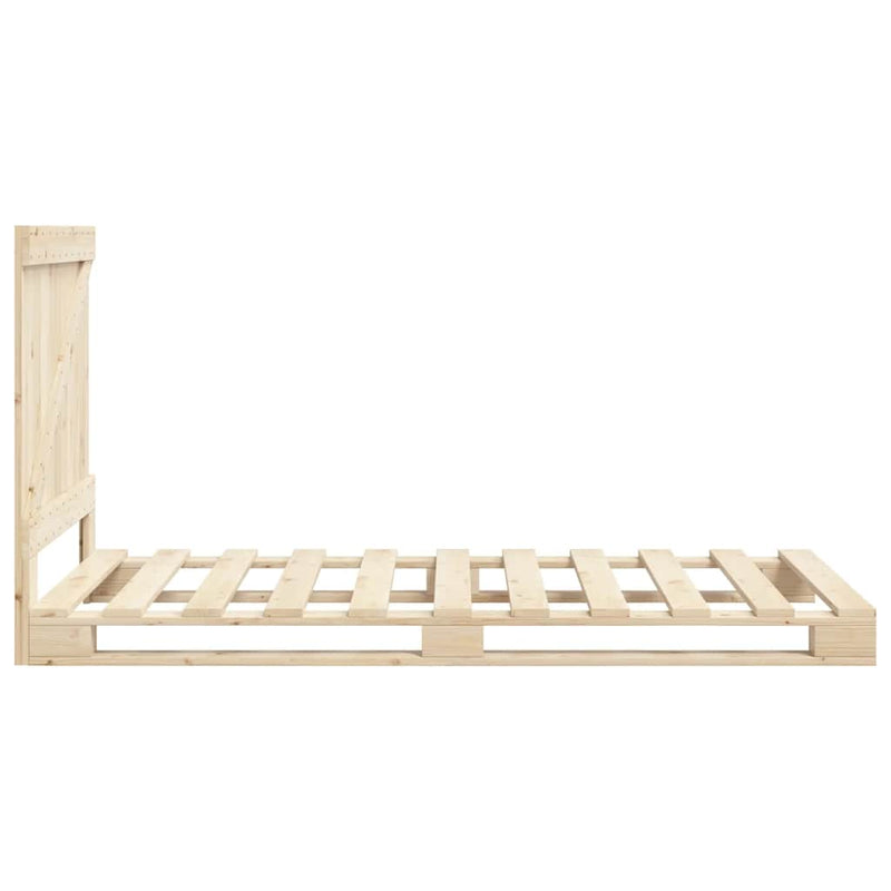 vidaXL tömör fenyőfa ágykeret fejtámlával 90 x 200 cm