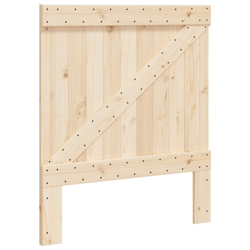 vidaXL tömör fenyőfa ágykeret fejtámlával 90 x 200 cm