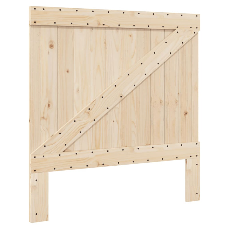 vidaXL tömör fenyőfa ágykeret fejtámlával 100 x 200 cm