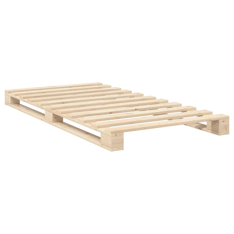 vidaXL tömör fenyőfa ágykeret fejtámlával 100 x 200 cm