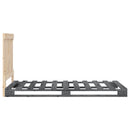 vidaXL szürke tömör fenyőfa ágykeret fejtámlával 90 x 200 cm