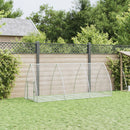 vidaXL szürke horganyzott acél nyúlketrec 300 x 105 x 120 cm