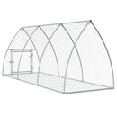 vidaXL szürke horganyzott acél nyúlketrec 300 x 105 x 120 cm