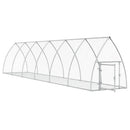 vidaXL szürke horganyzott acél nyúlketrec 105 x 600 x 120 cm