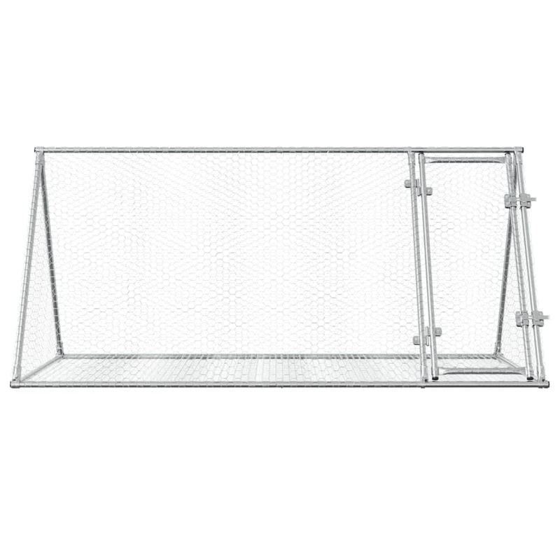 vidaXL szürke horganyzott acél nyúlketrec 200 x 105 x 91 cm