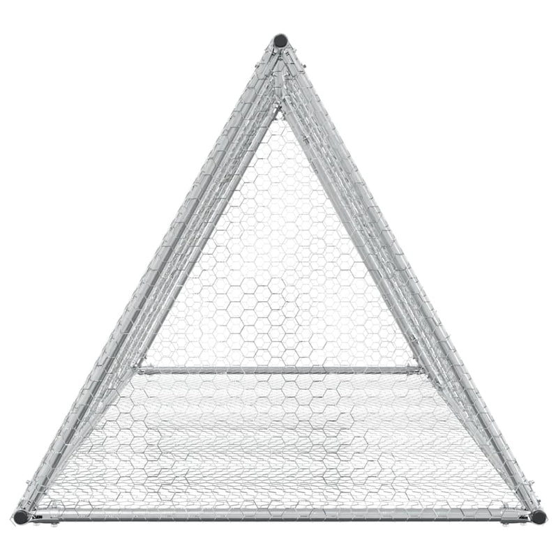 vidaXL szürke horganyzott acél nyúlketrec 200 x 105 x 91 cm