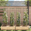 vidaXL 4 db acél és polipropilén paradicsomketrec 154 cm