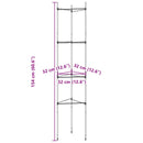 vidaXL 4 db acél és polipropilén paradicsomketrec 154 cm