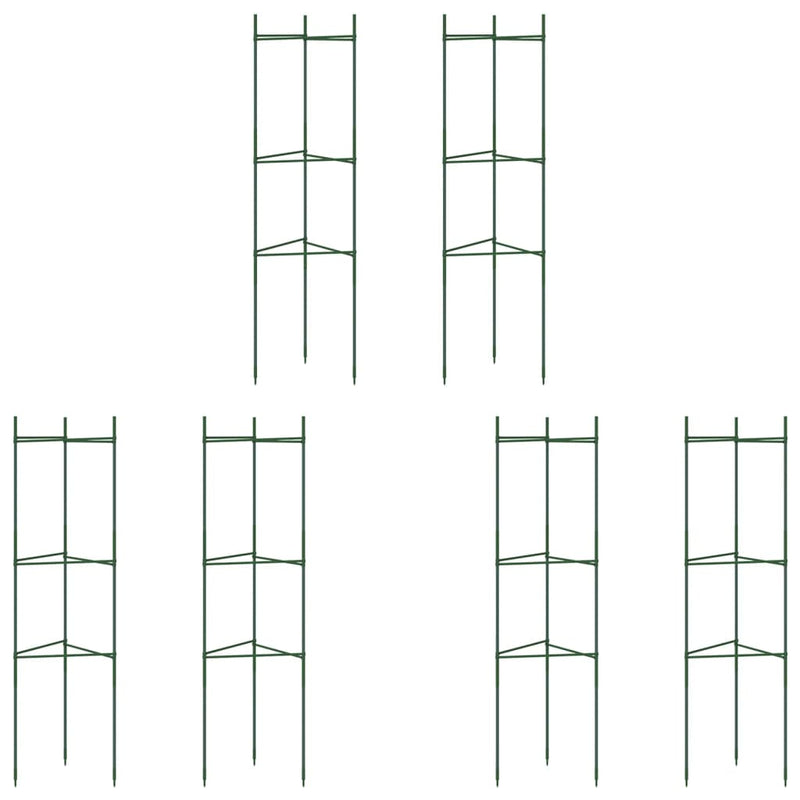 vidaXL 6 db acél és polipropilén paradicsomketrec 116 cm